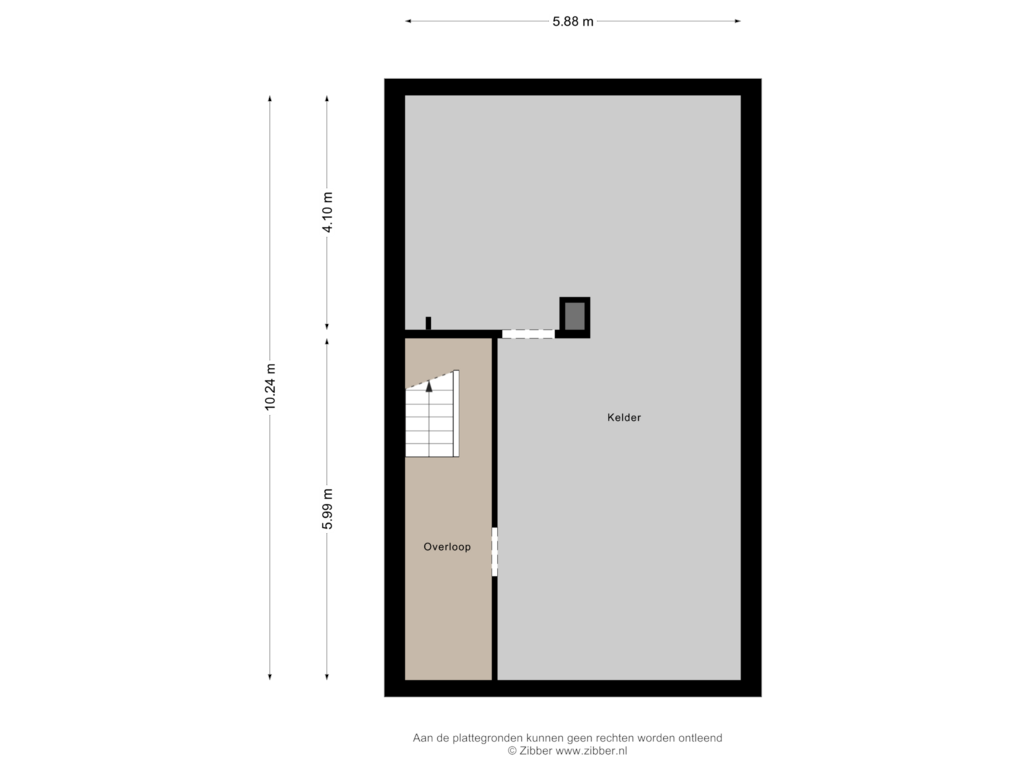 Bekijk plattegrond van Kelder van Kromstraat 111