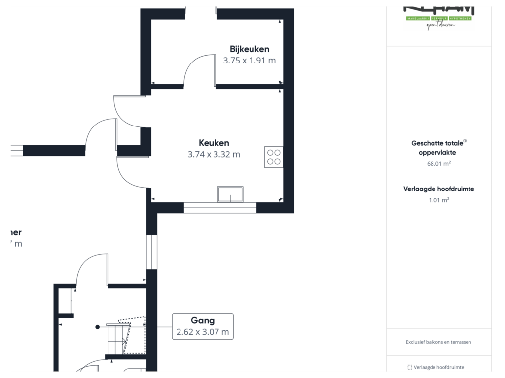 Bekijk plattegrond van Begane grond van Kastanjelaan 6