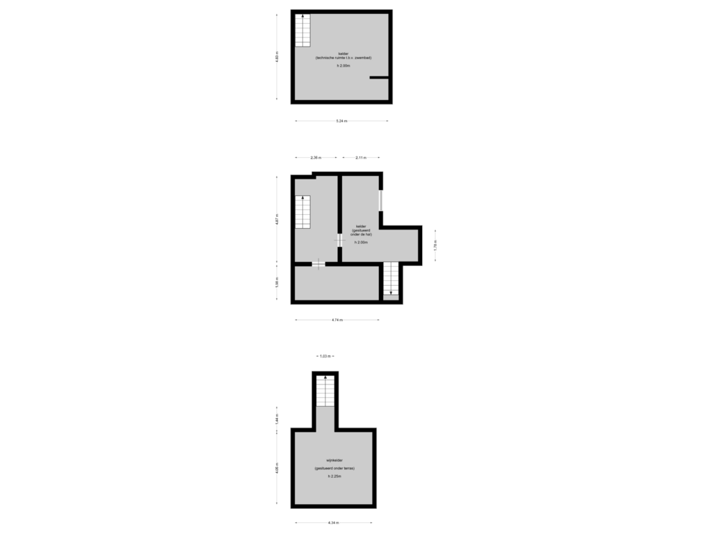 View floorplan of Kelders of Oranje Nassaulaan 10