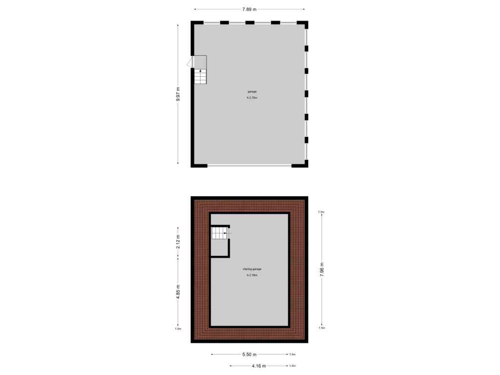 View floorplan of Garage of Oranje Nassaulaan 10