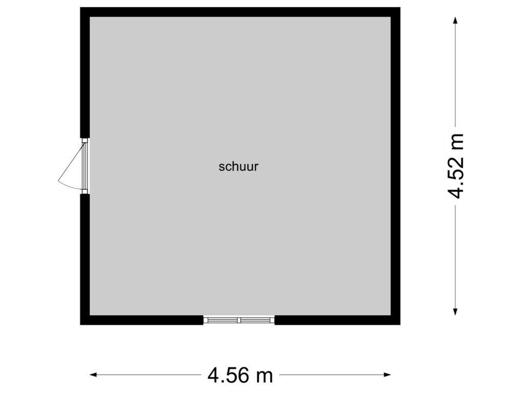 View floorplan of Schuur of Oranje Nassaulaan 10