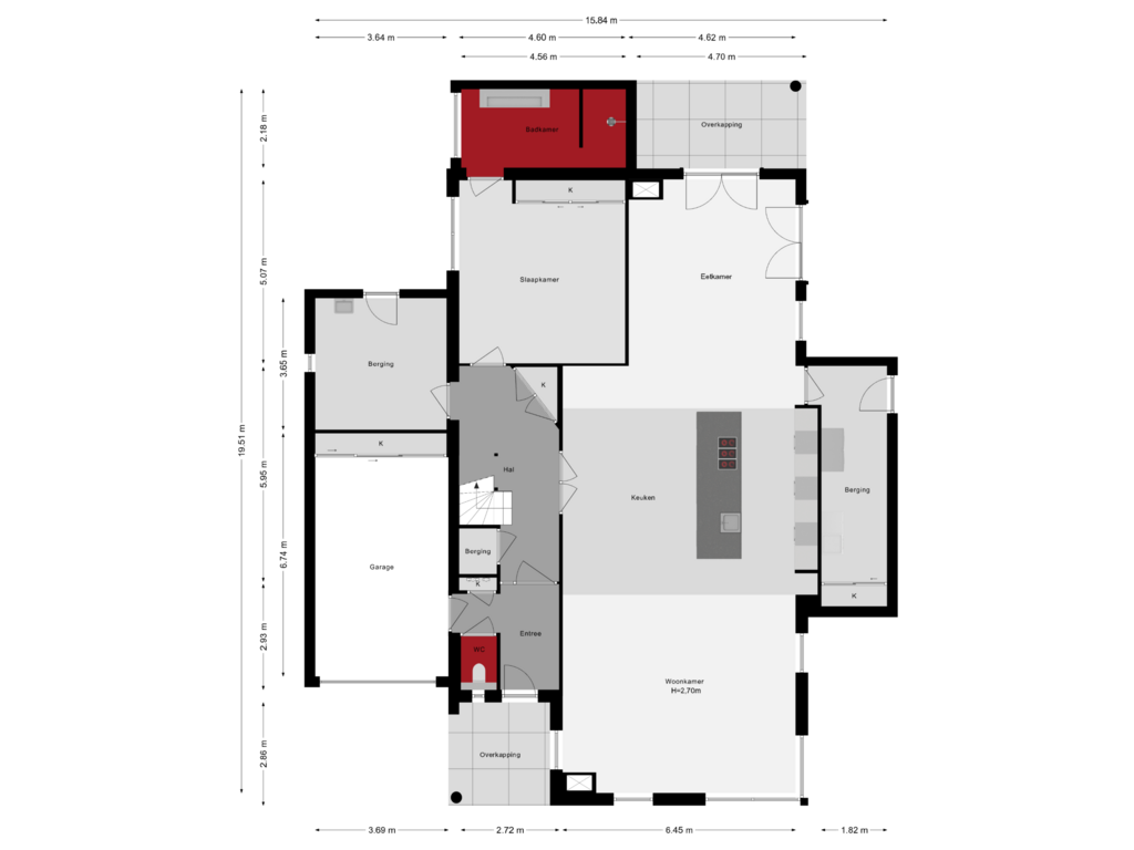 Bekijk plattegrond van Begane Grond van Kerkmeesterstraat 4