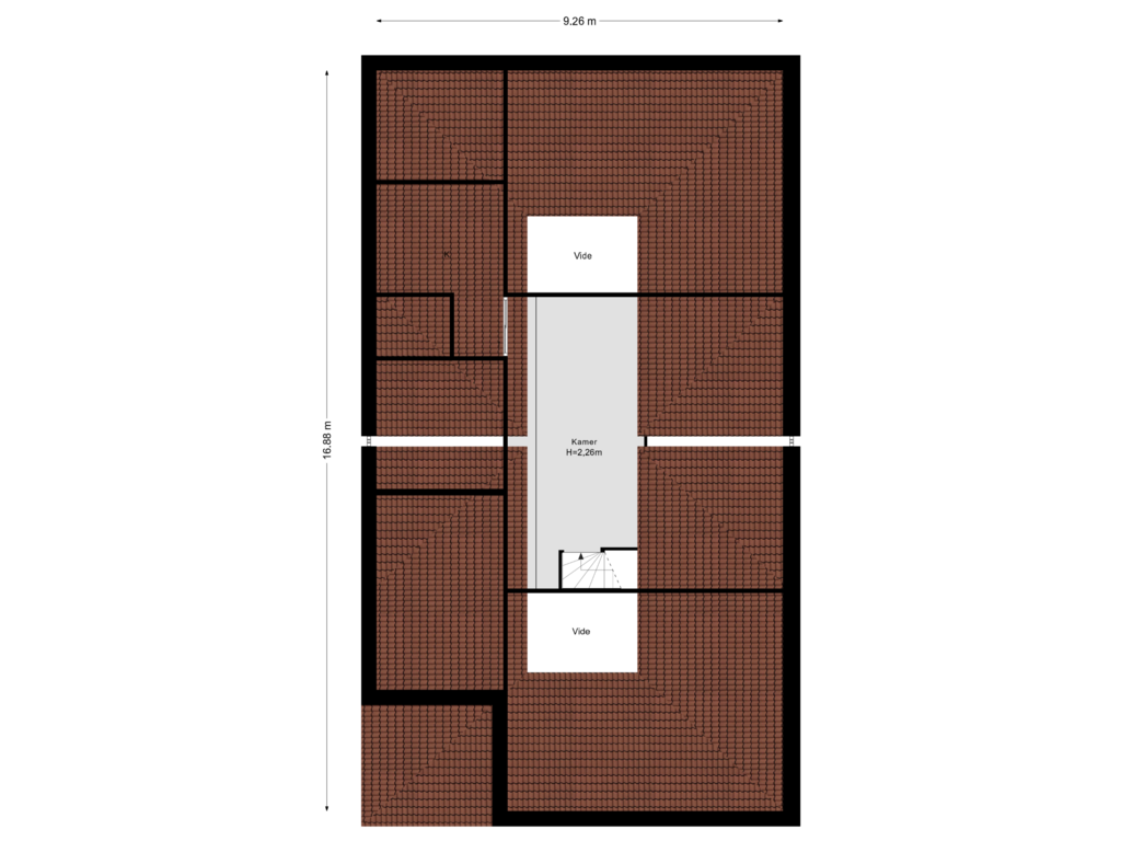 Bekijk plattegrond van 2e verdieping van Kerkmeesterstraat 4