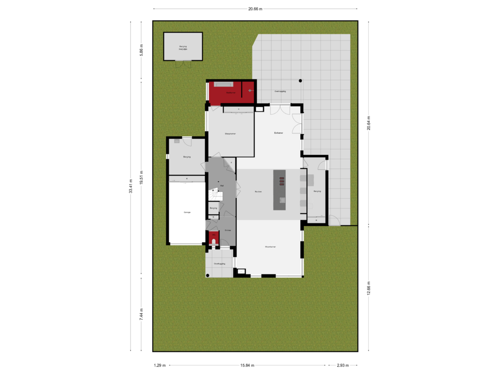 Bekijk plattegrond van Situatie van Kerkmeesterstraat 4