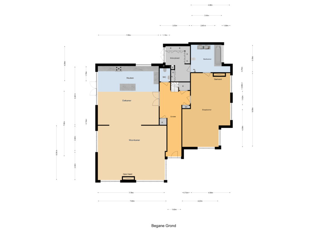 Bekijk plattegrond van Begane Grond van Molendijk 6