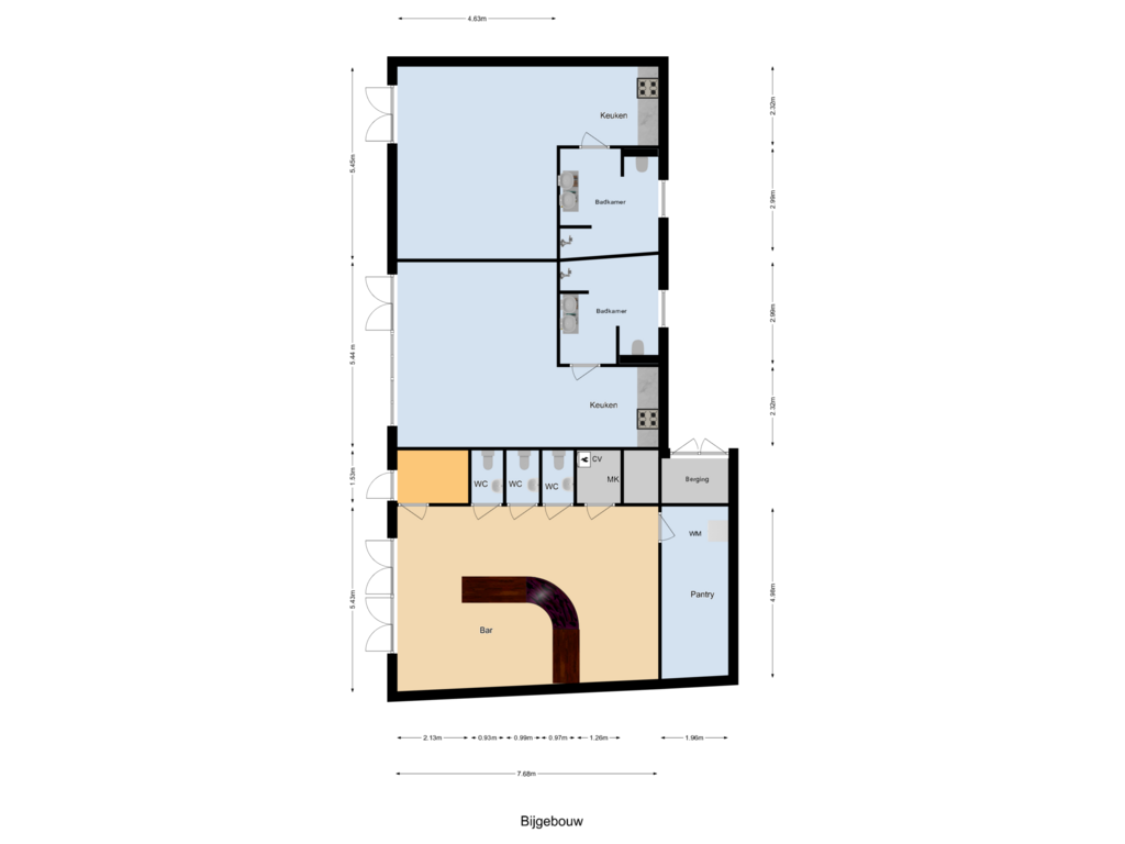 View floorplan of Bijgebouw of Molendijk 6