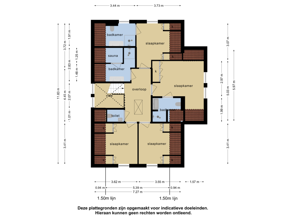 Bekijk plattegrond van 1e verdieping van Djerreblom 19