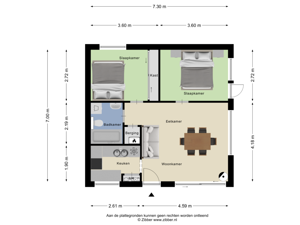 View floorplan of Begane Grond of Duinschooten 12-232