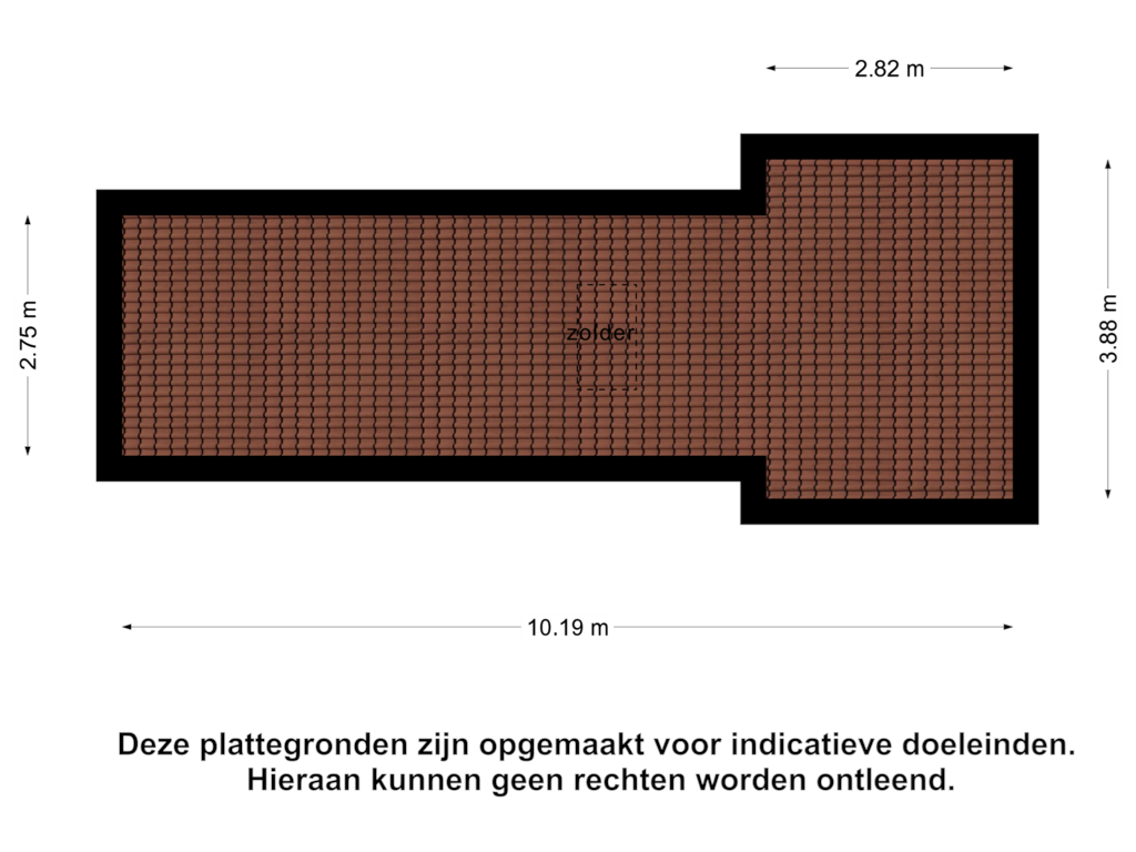 View floorplan of Vliering of Garnalenweg 1