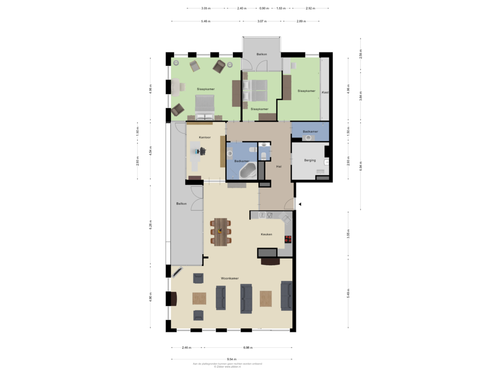 Bekijk plattegrond van Appartement van Rhenendael 22