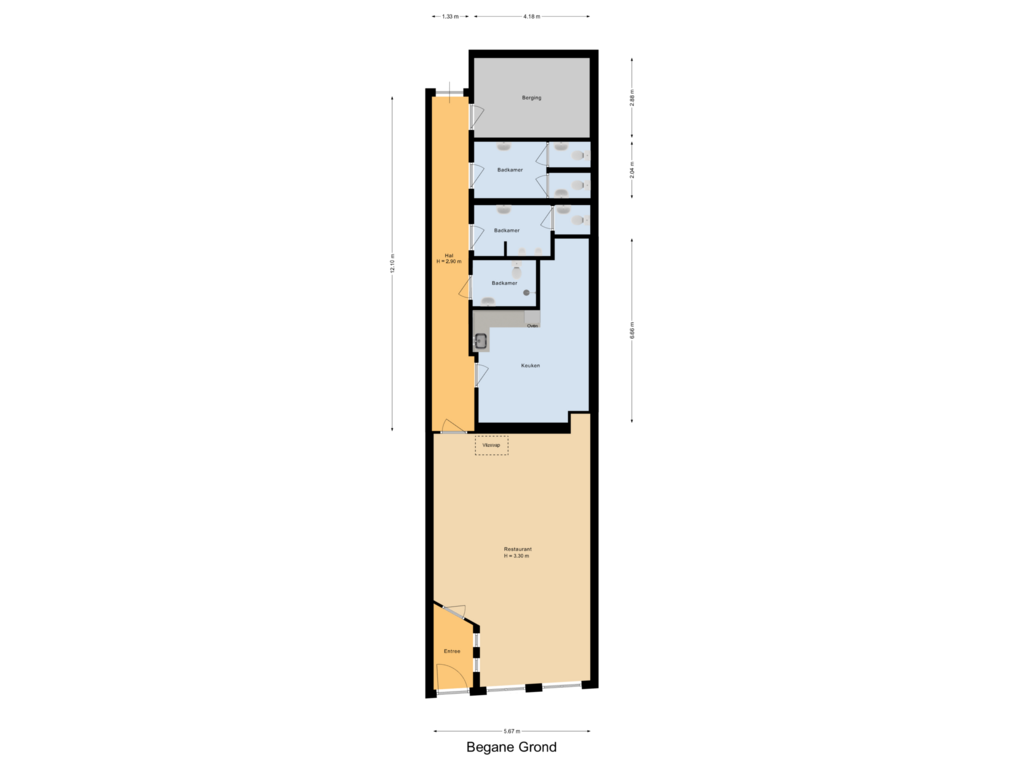 Bekijk plattegrond van 1e Woonlaag van Westerstraat 28