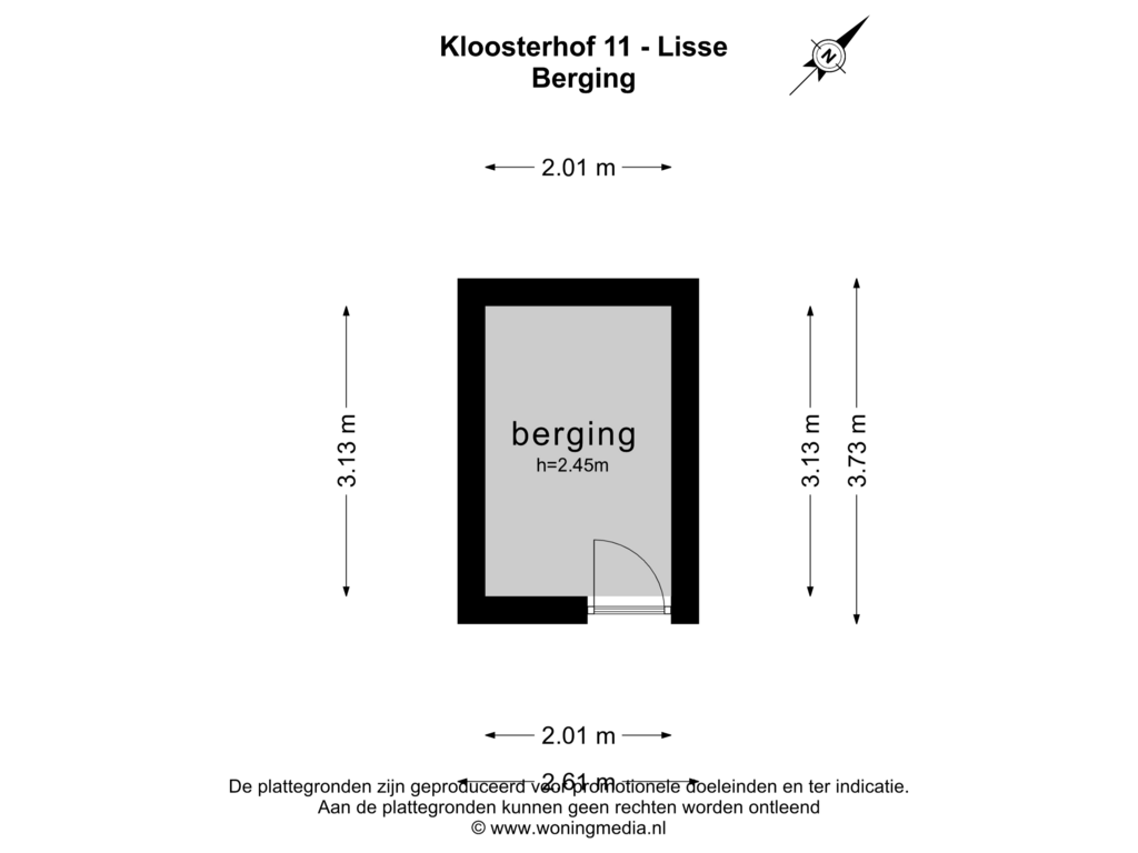 Bekijk plattegrond van BERGING van Kloosterhof 11