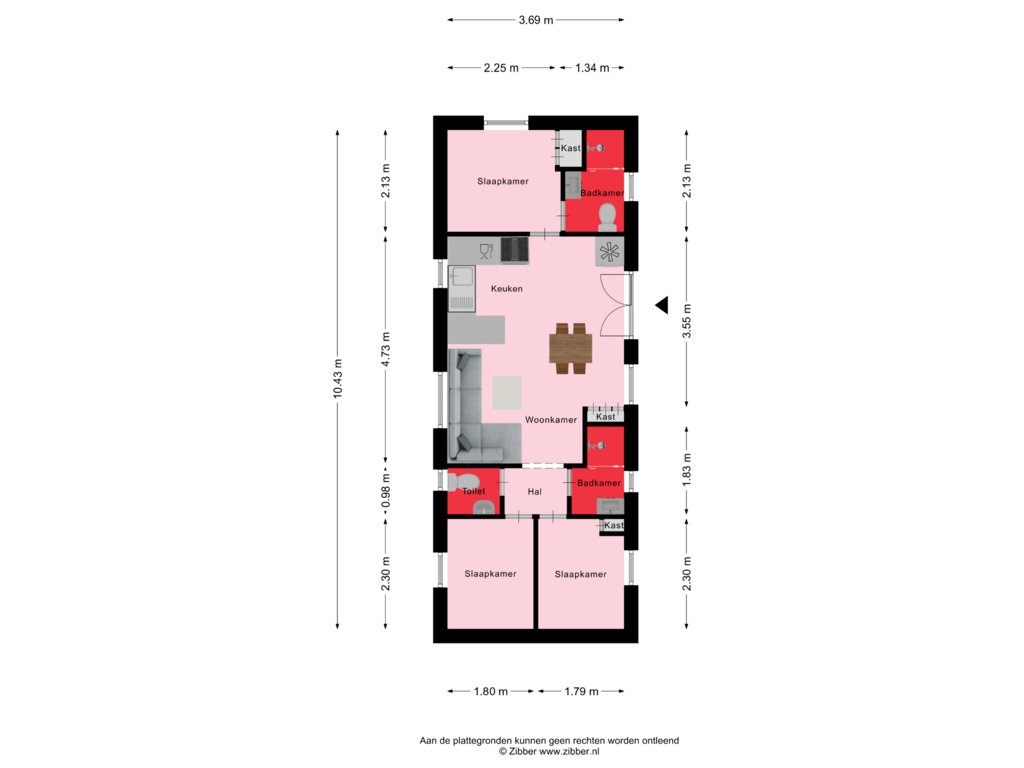 View floorplan of Begane grond of Sennerplaat 6