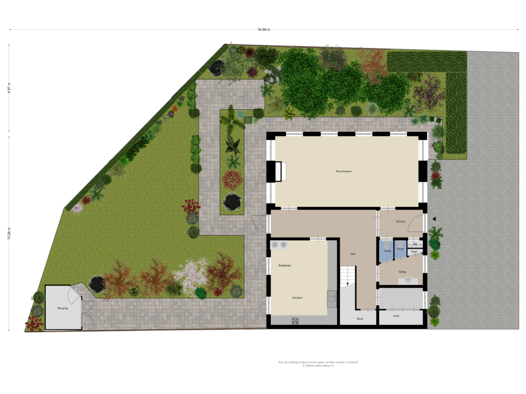 Bekijk plattegrond van Begane Grond-tuin van Rhijngeesterstraatweg 45