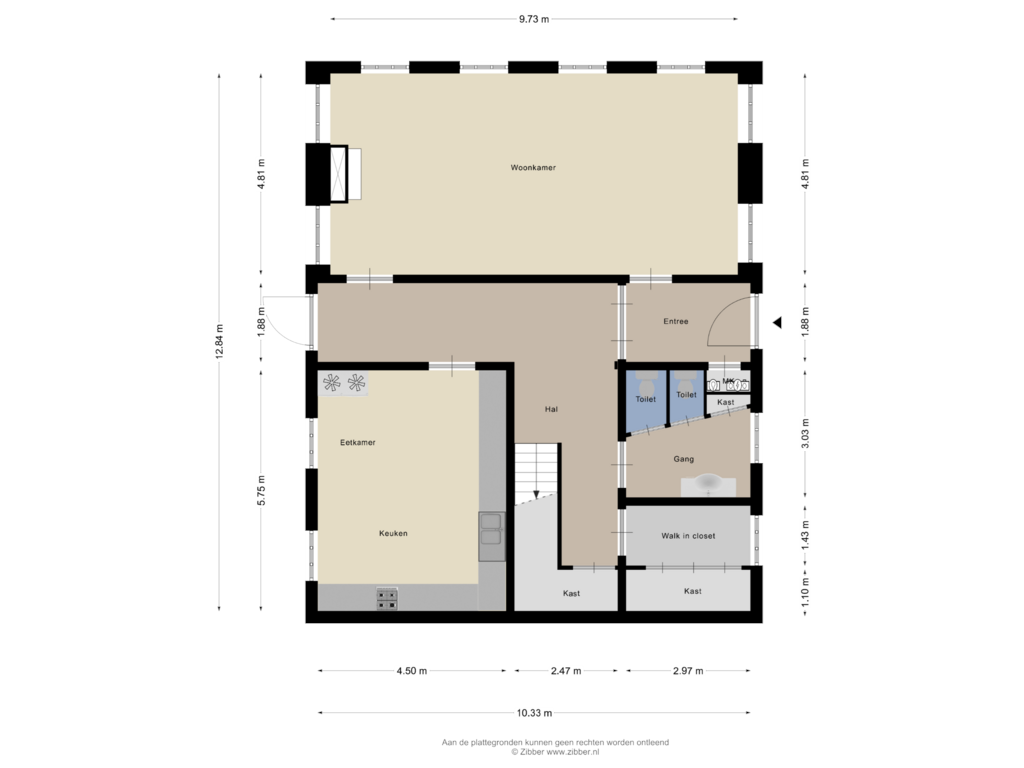 Bekijk plattegrond van Begane Grond van Rhijngeesterstraatweg 45