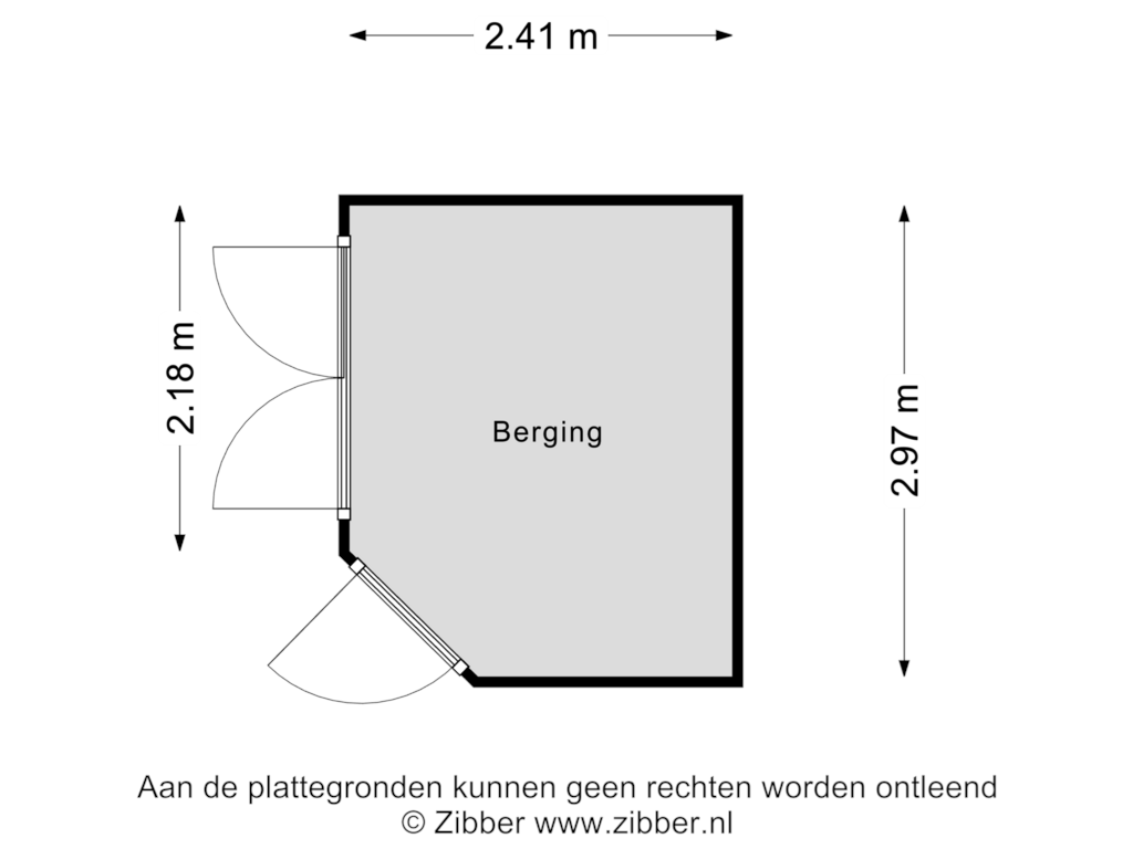 Bekijk plattegrond van Berging van Rhijngeesterstraatweg 45