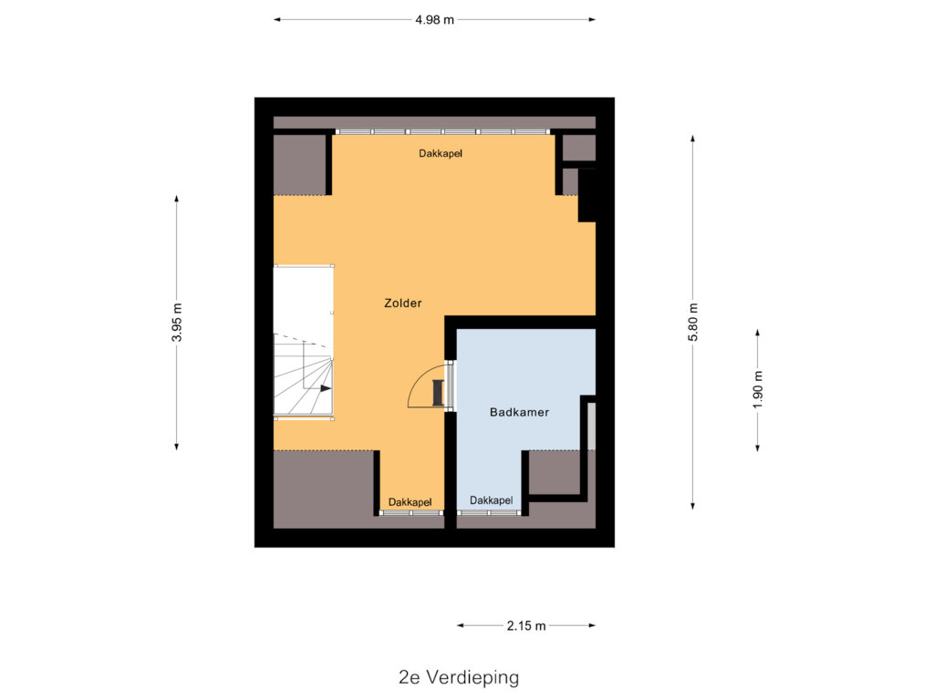 Bekijk plattegrond van 2e Verdieping van Groenlandse kade 16-A