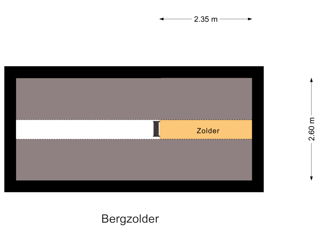 Bekijk plattegrond van Bergzolder van Groenlandse kade 16-A