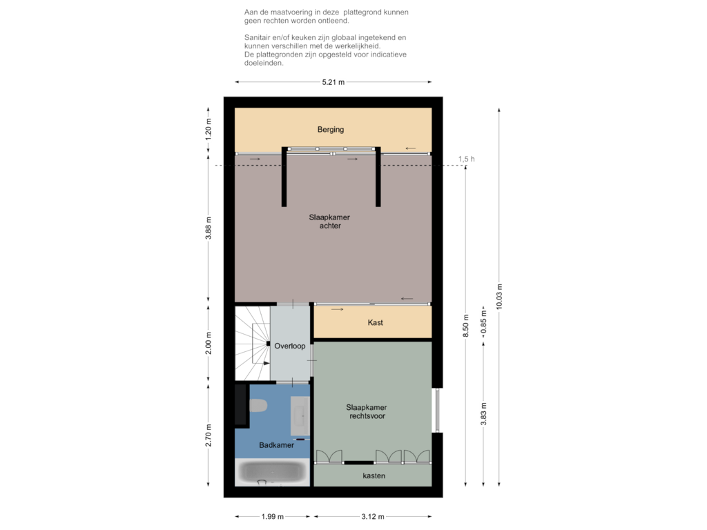 Bekijk plattegrond van Eerste verdieping van Lijsterbes 10