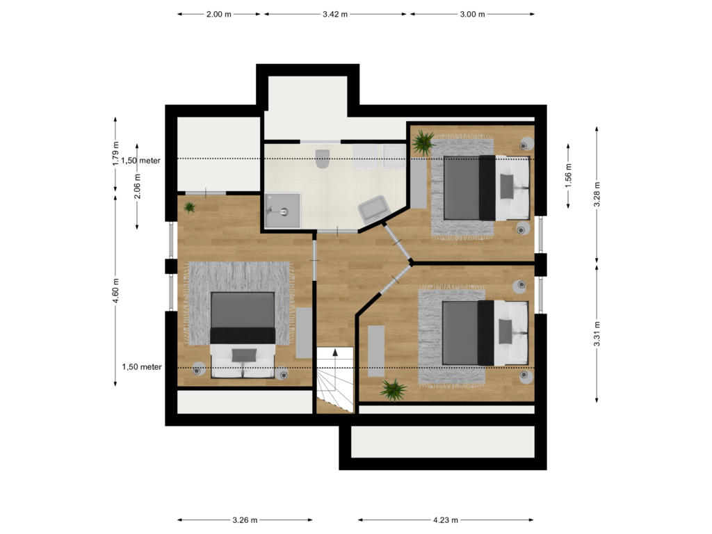 View floorplan of Verdieping of Mr. J.B. Kanweg 3-10