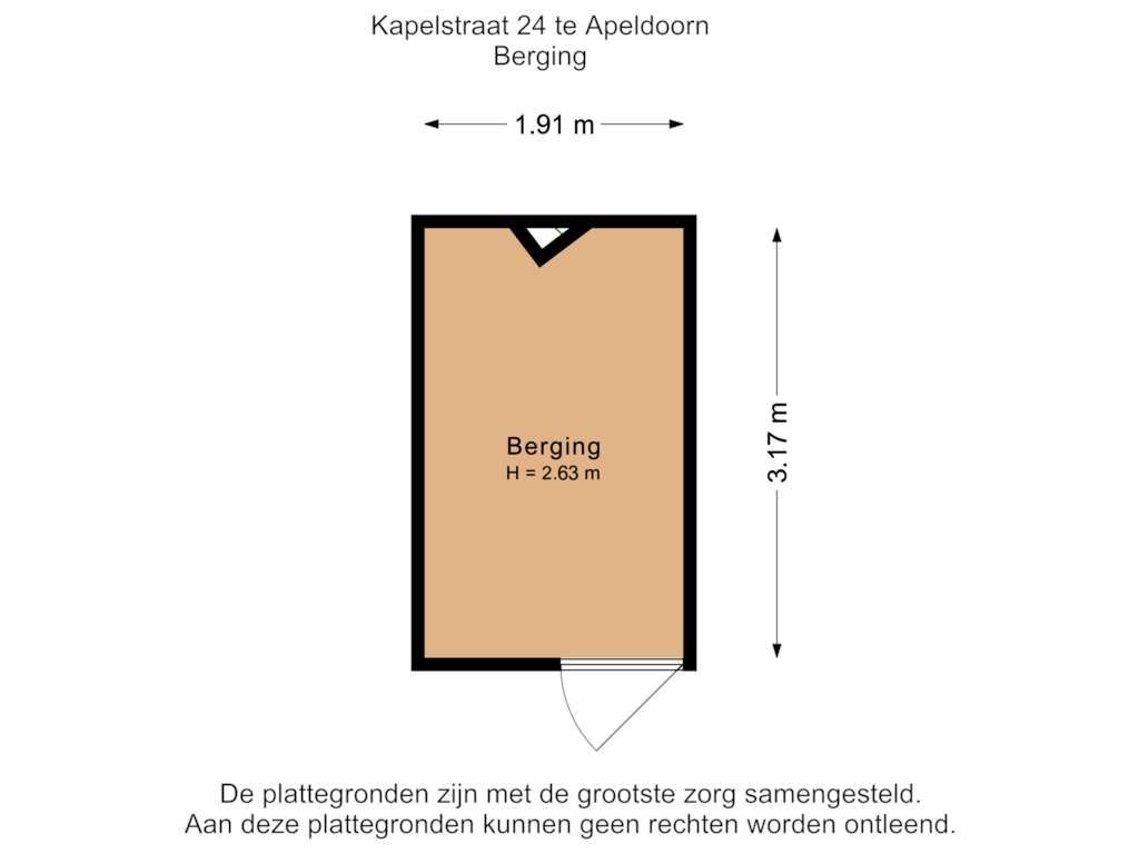 Bekijk plattegrond van Berging van Kapelstraat 24