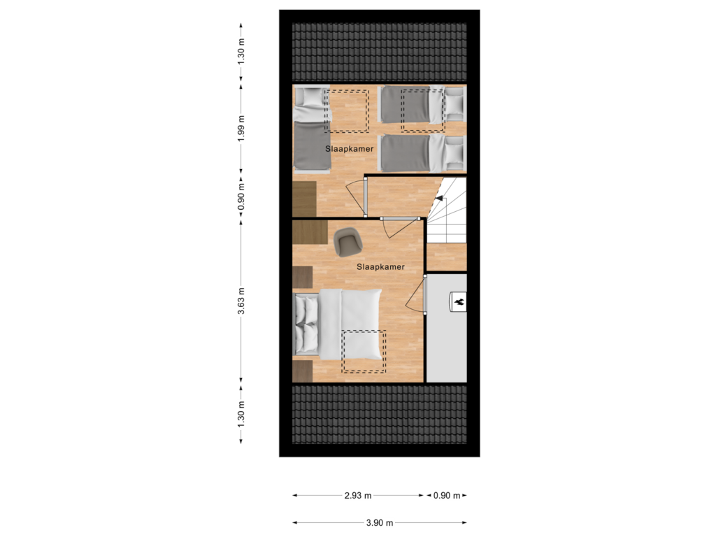 Bekijk plattegrond van 2e Verdieping van Meidoornstraat 14