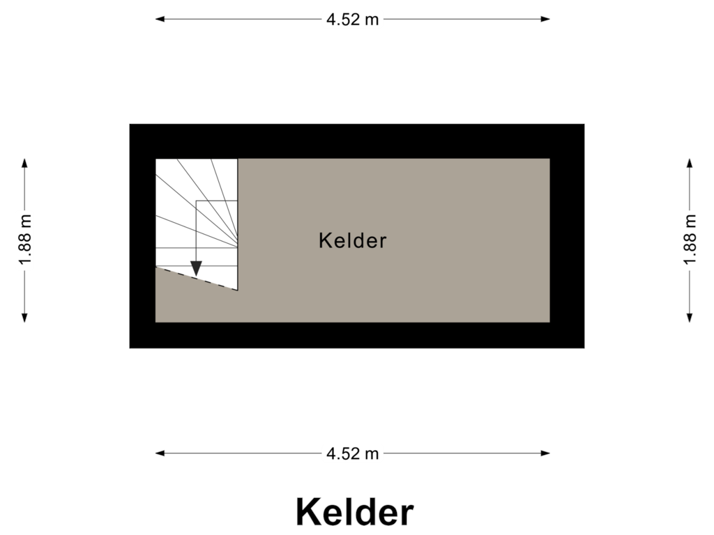 Bekijk plattegrond van Kelder van Veldstraat 73