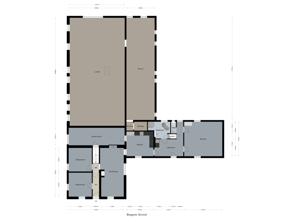 Bekijk plattegrond van Begane Grond van Veldstraat 73