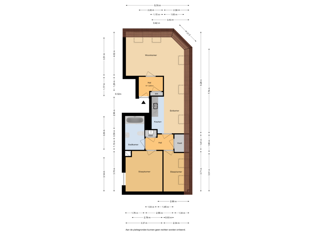 View floorplan of Plattegrond of Zwart Janstraat 15-AIII