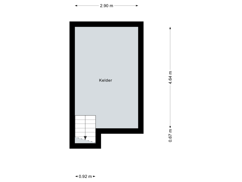 Bekijk plattegrond van Kelder van Dorpsstraat 85