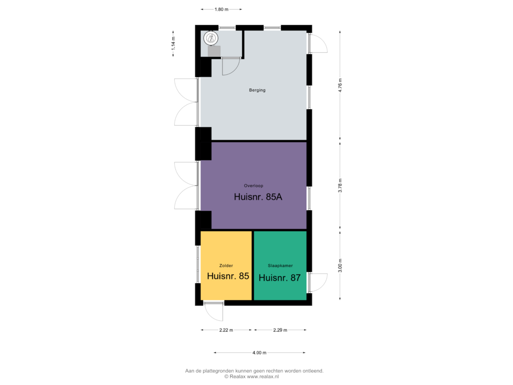 Bekijk plattegrond van Berging van Dorpsstraat 85