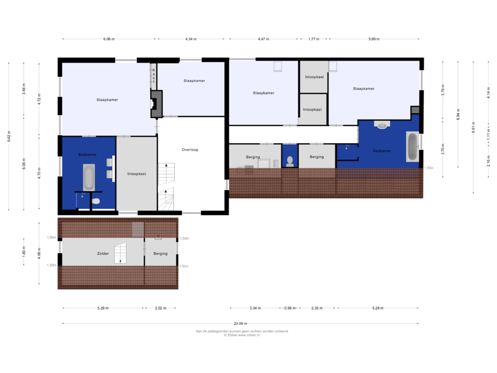 View floorplan of Eerste verdieping of Heusdenhoutseweg 21