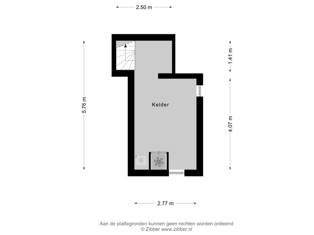 Bekijk plattegrond van Kelder van Heusdenhoutseweg 21