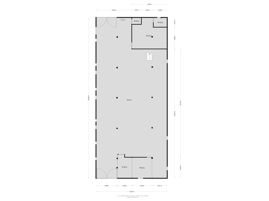 Bekijk plattegrond van Vlaamse schuur van Heusdenhoutseweg 21