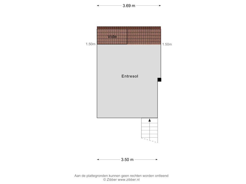 View floorplan of Entresol of Heusdenhoutseweg 21