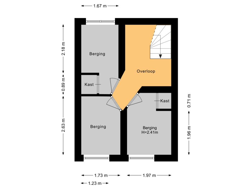 Bekijk plattegrond van Vierde verdieping - 11 van Oude Waal 11-+ 12