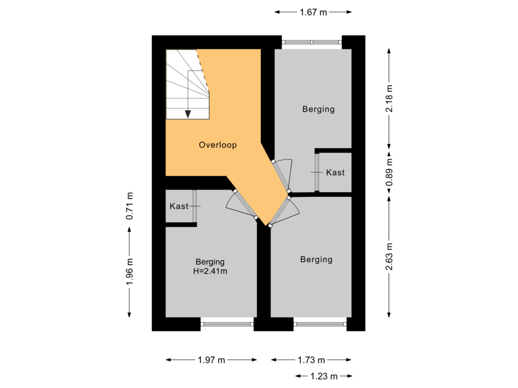 Bekijk plattegrond van Vierde verdieping - 12 van Oude Waal 11-+ 12