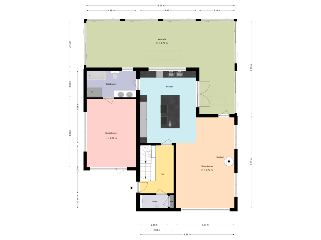 Bekijk plattegrond van Begane grond van Beukenhof 12