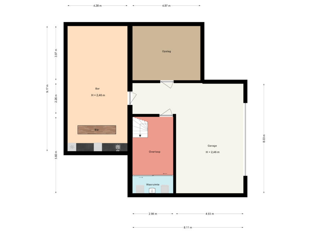 Bekijk plattegrond van Souterrain van Beukenhof 12