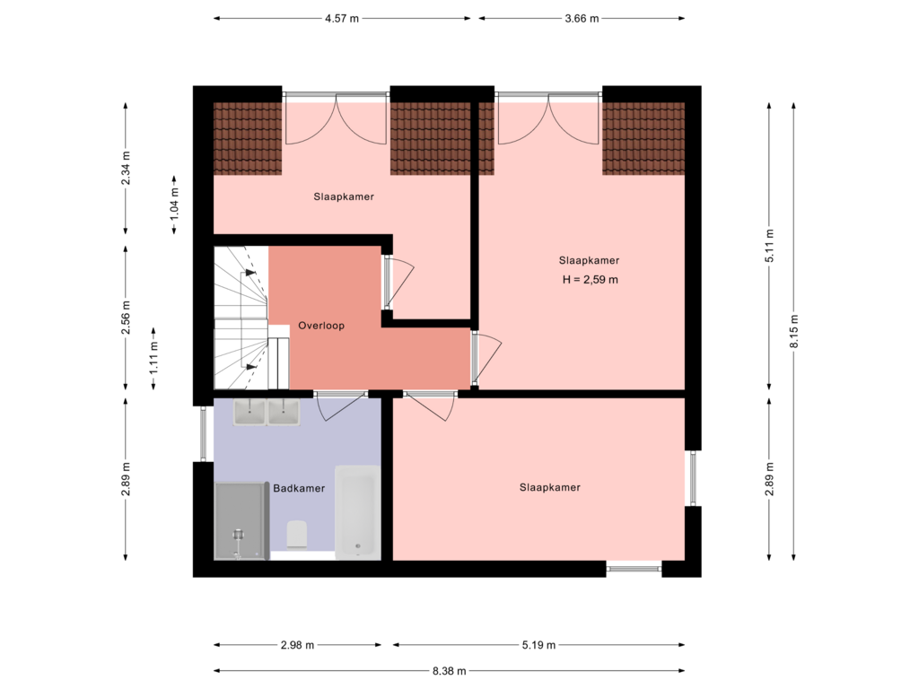 Bekijk plattegrond van 1e Verdieping van Beukenhof 12