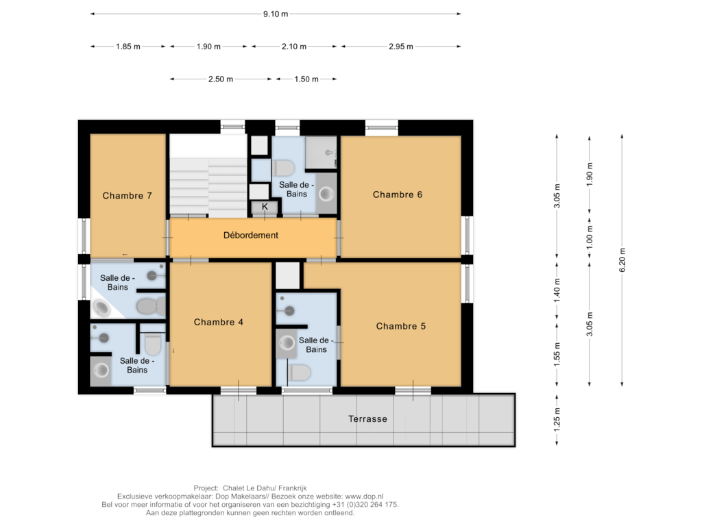 Bekijk plattegrond van 2e verdieping van Chalet Le Dahu