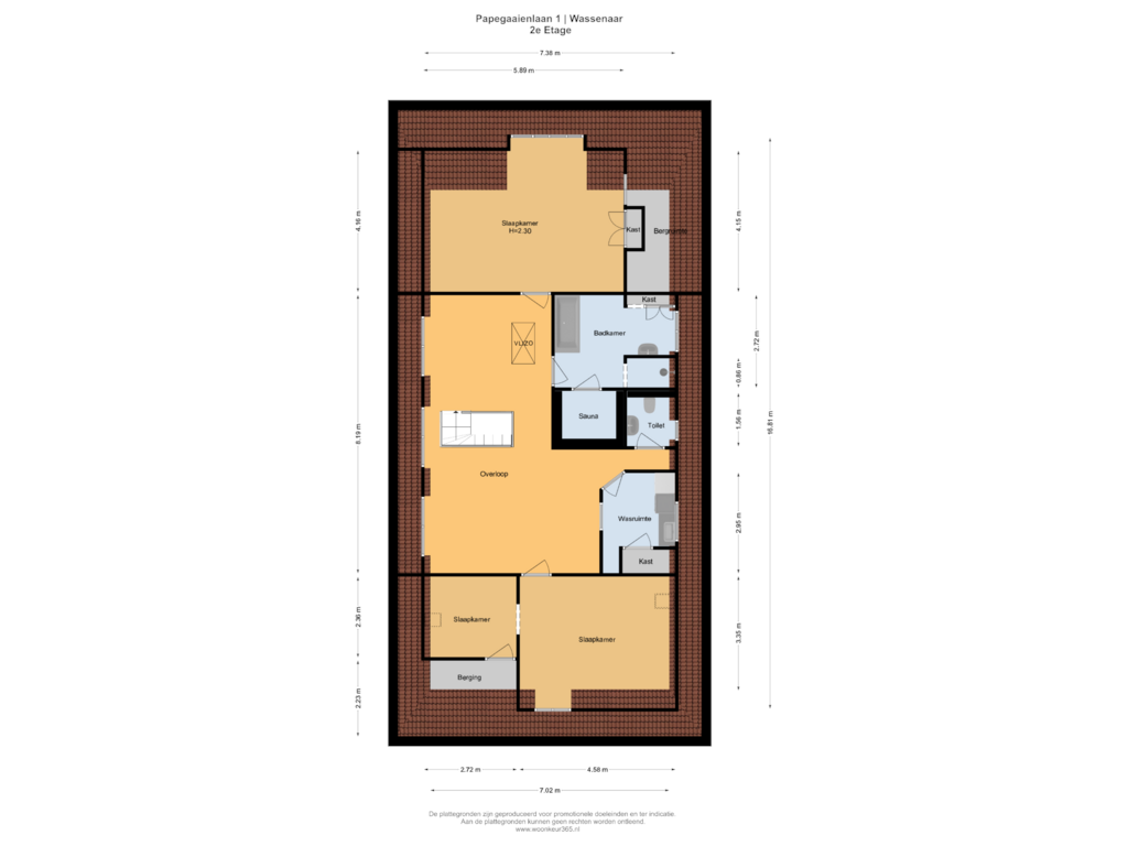 Bekijk plattegrond van 2e Etage van Papegaaienlaan 1