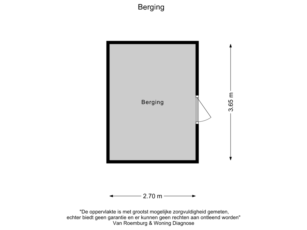 View floorplan of Berging 2 of Veenwaterweg 3-2