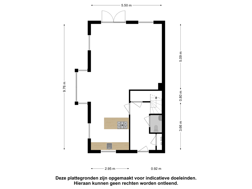 Bekijk plattegrond van Begane grond van Zuidstraat 14