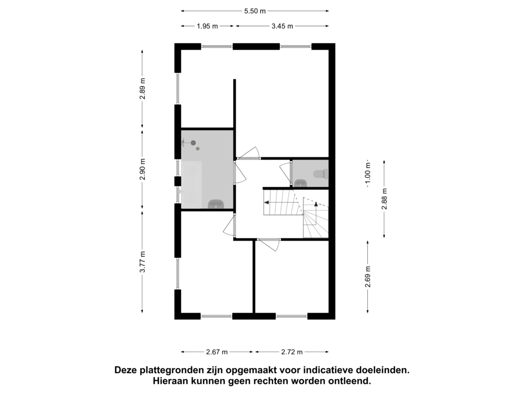 Bekijk plattegrond van 1e verdieping van Zuidstraat 14