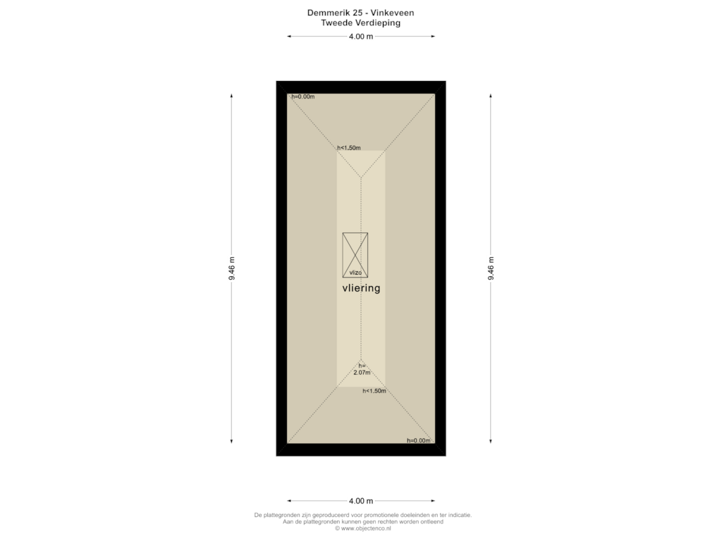 View floorplan of TWEEDE VERDIEPING of Demmerik 25