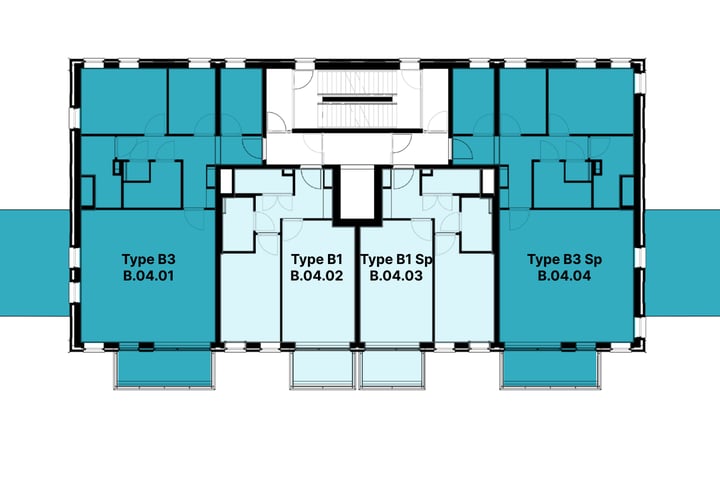 View photo 10 of Kubus Noord 4-kamerappartementen, type B3 (Bouwnr. 401)