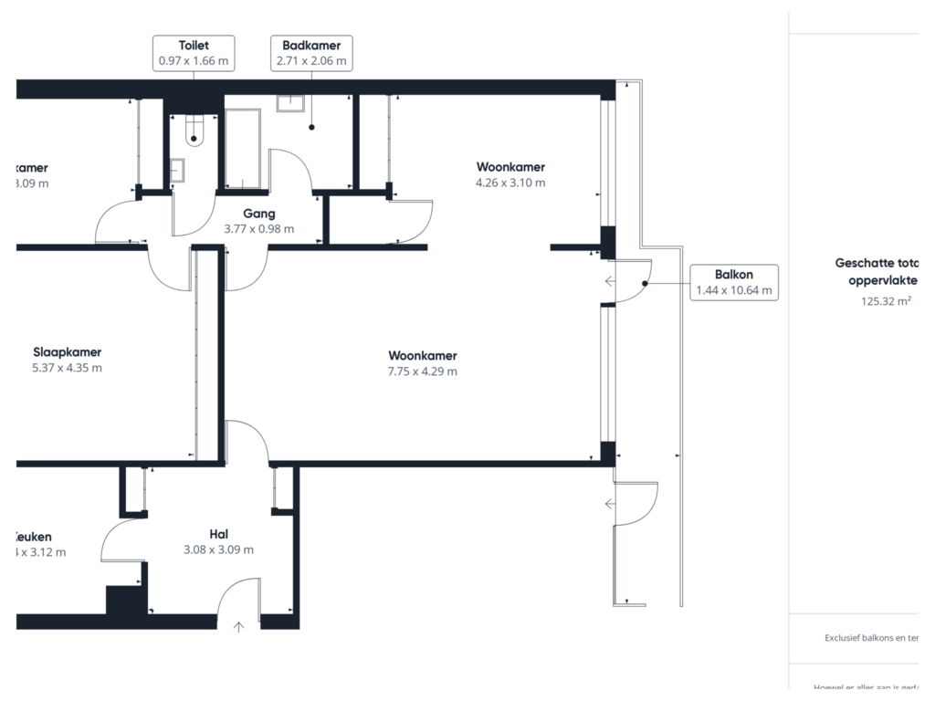 Bekijk plattegrond van Appartement van Churchilllaan 708