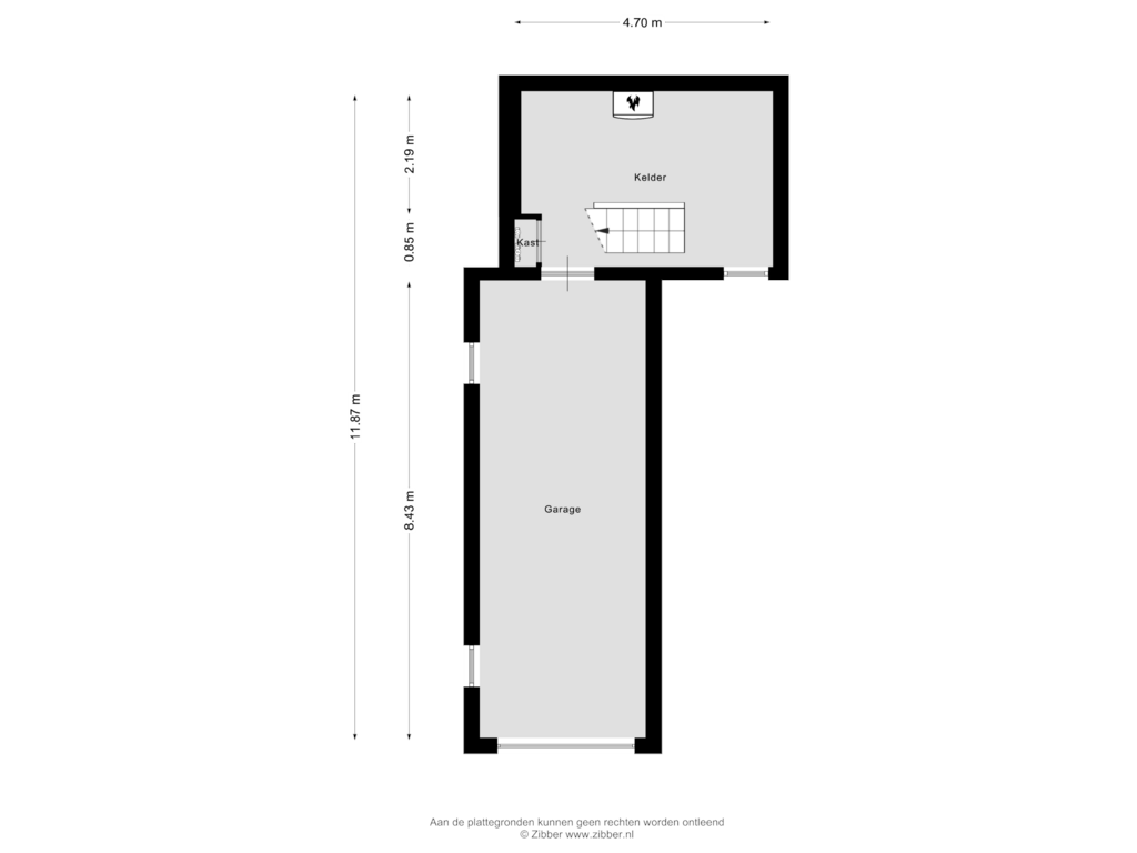 Bekijk plattegrond van Kelder van Gestraatje 22