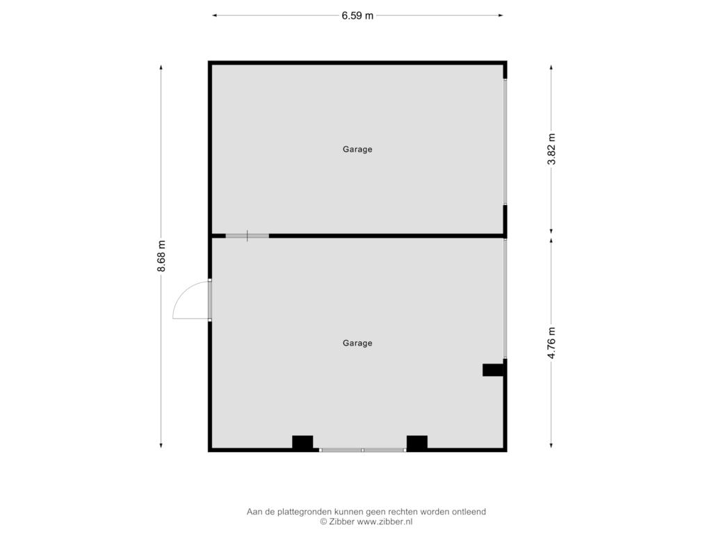 Bekijk plattegrond van Garage van Gestraatje 22